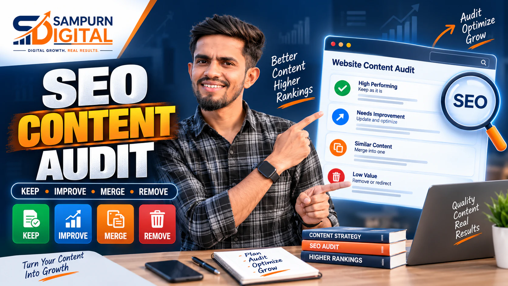 SEO Content Audit: Which Pages Should You Keep, Improve, Merge or Remove? — Sampurn Digital SEO Strategy