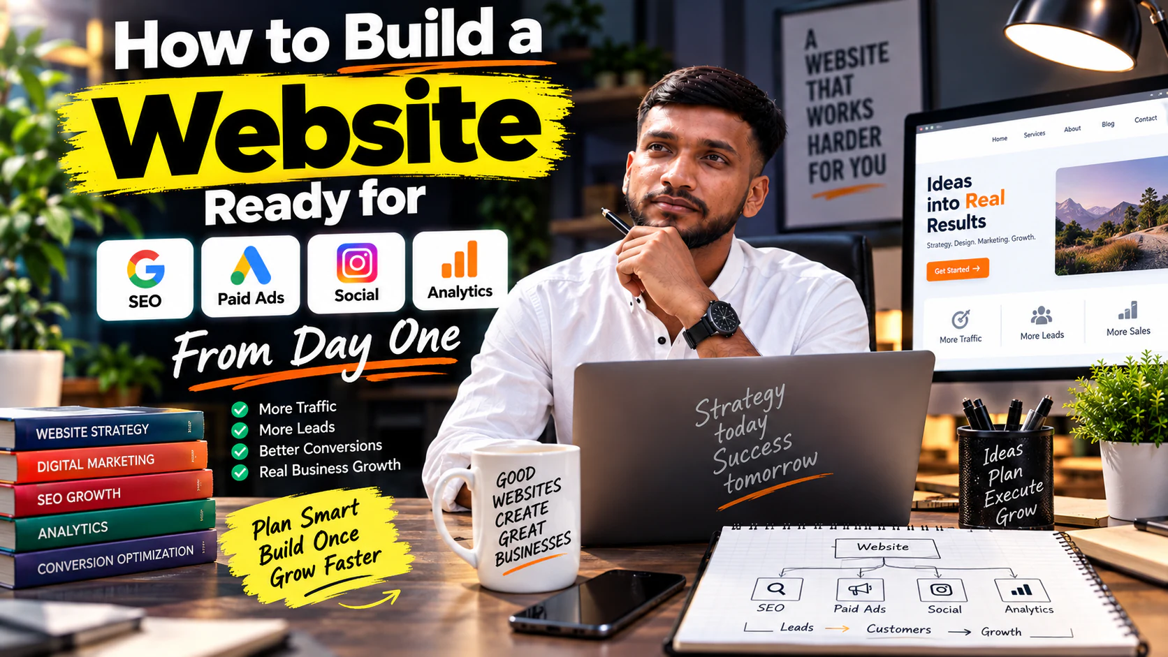 How to Build a Website Ready for SEO, Paid Ads, Social and Analytics From Day One
