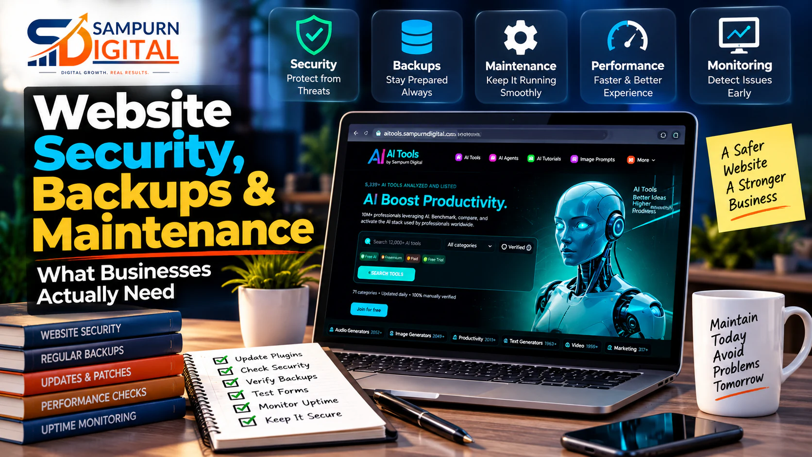 Website Security, Backups and Maintenance: What Businesses Actually Need