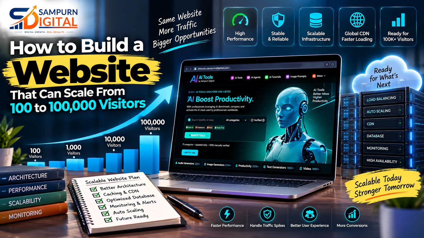 How to Build a Website That Can Scale From 100 to 100,000 Visitors