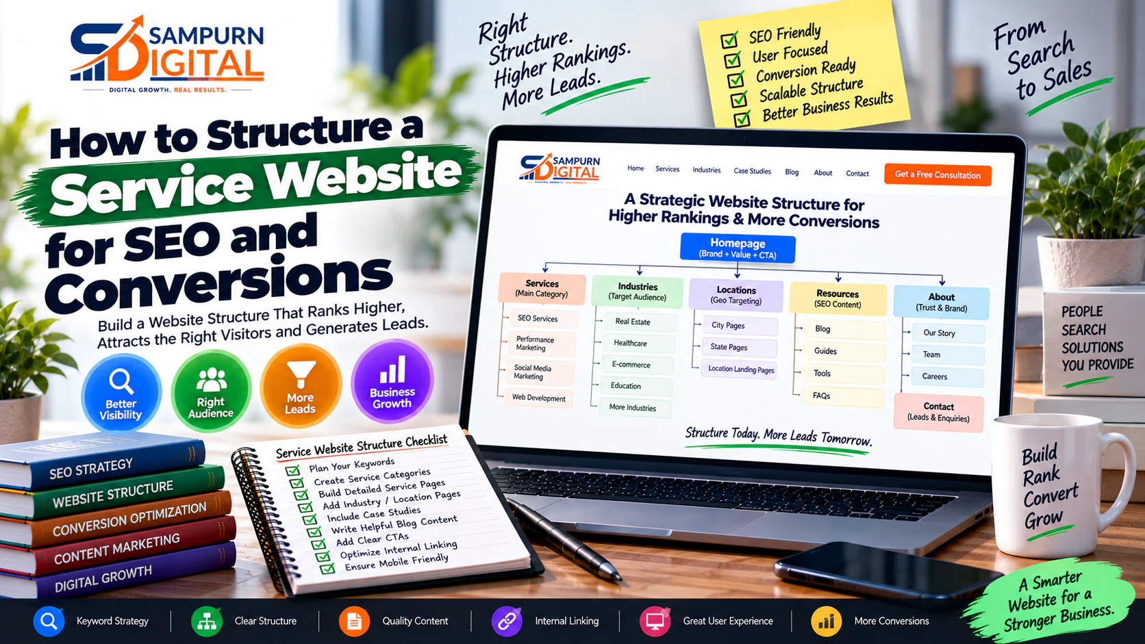 How to Structure a Service Website for SEO and Conversions